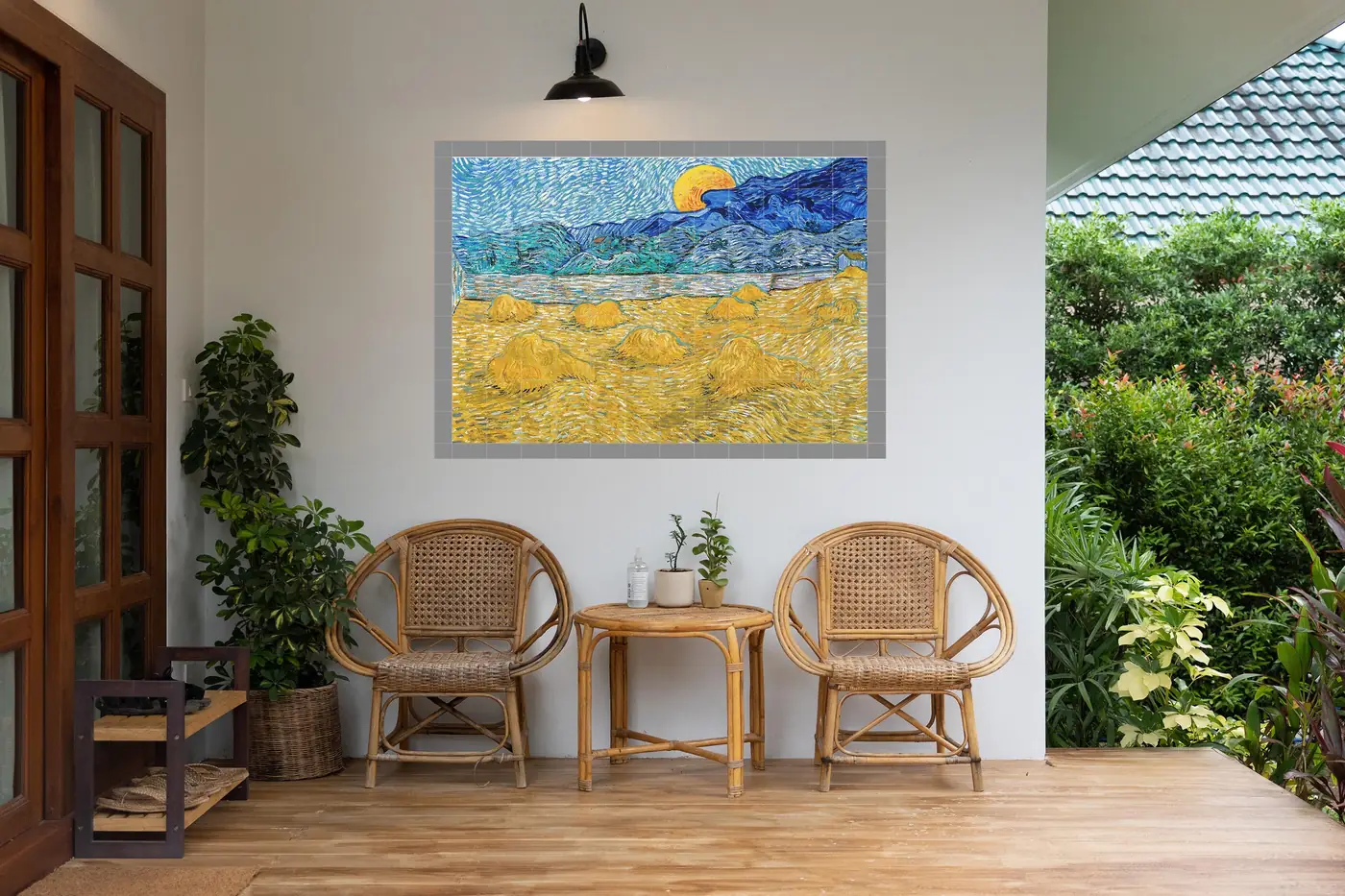 Evening Landscape with Rising Moon by Vincent Van Gogh, Photo 5