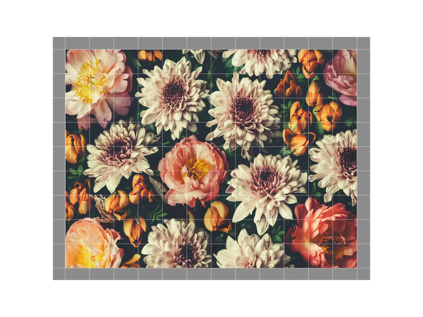 Vintage Baroque Bouquet Peony Flowers