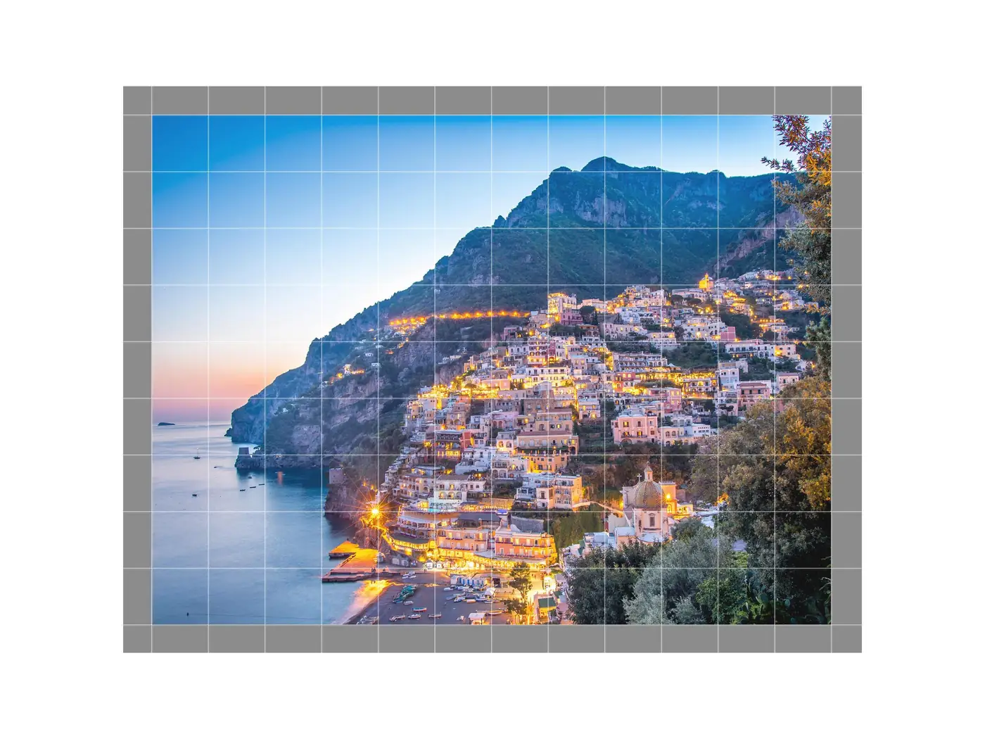 Sunset View of Positano Amalfi Coast