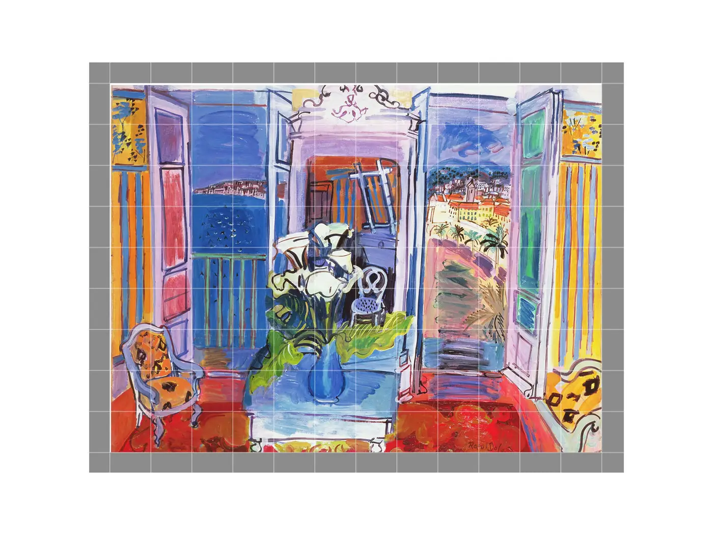 Interior with Open Windows, Raoul Dufy