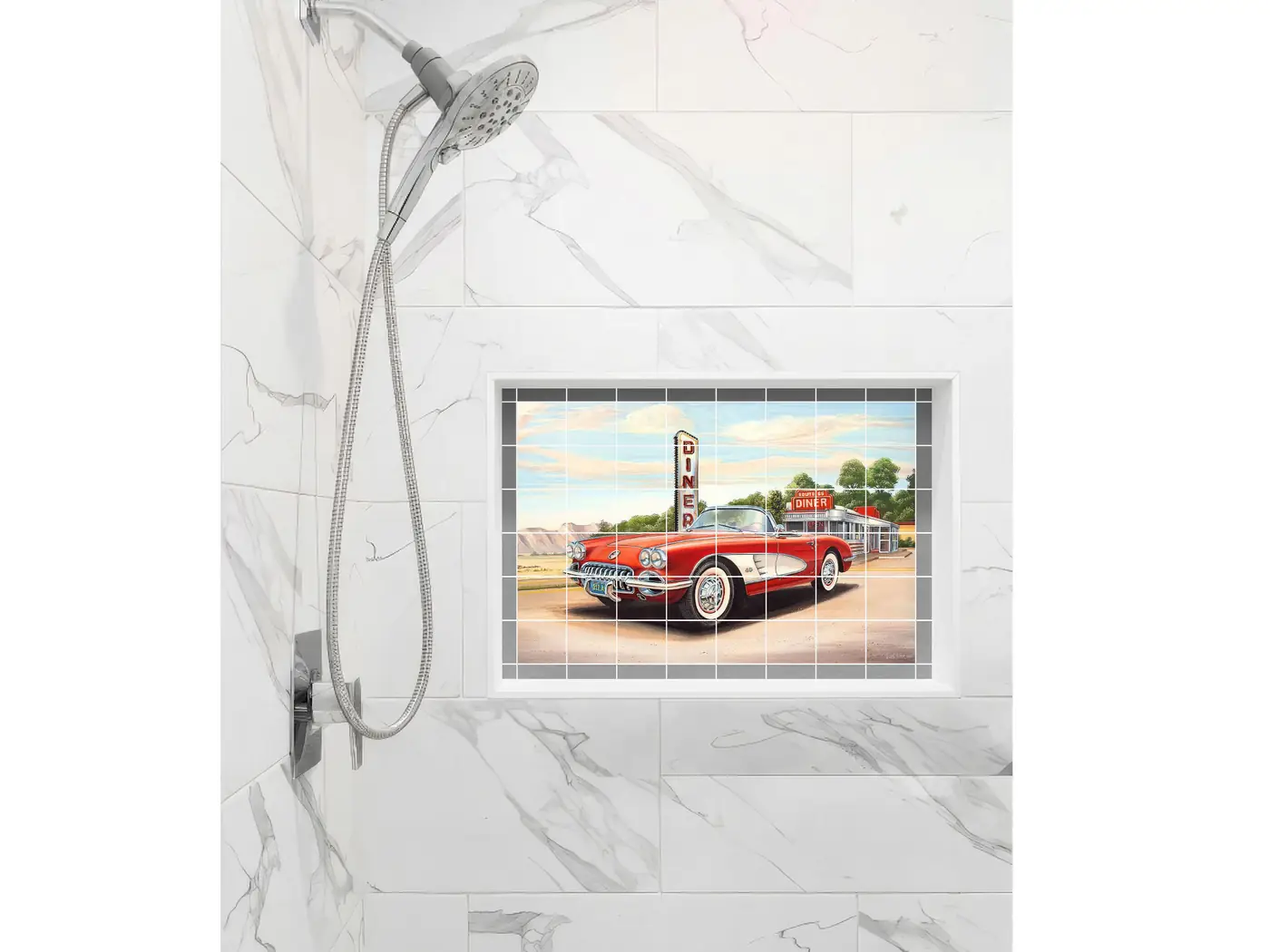 Diner and Red Classic Car, Photo 4