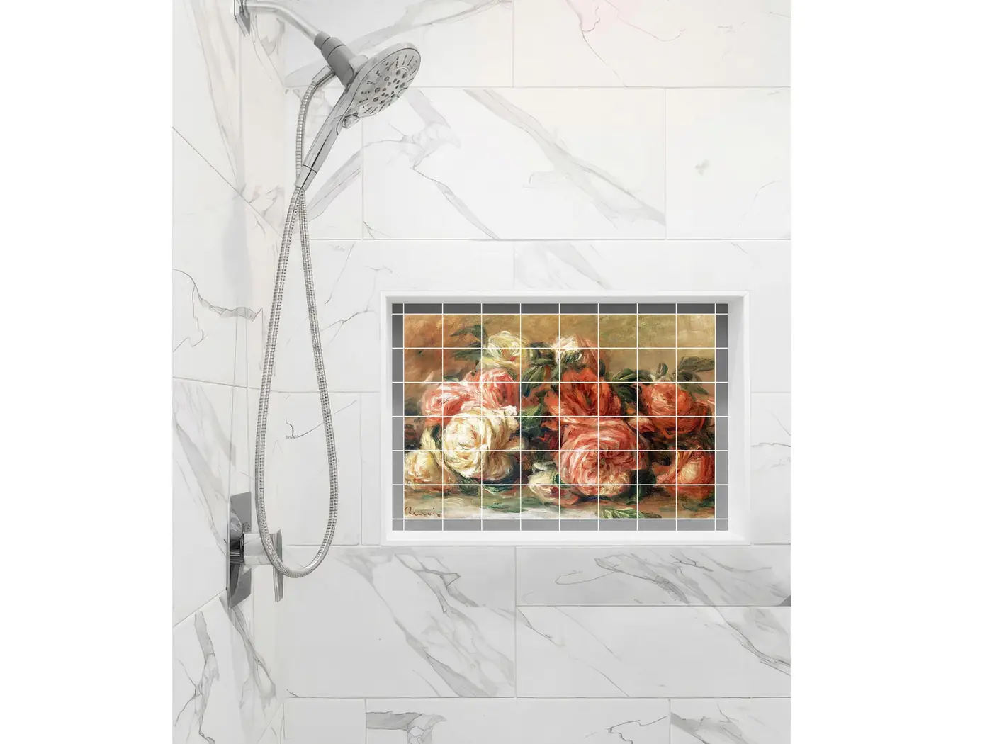 Roses by Pierre-Auguste Renoir installed
