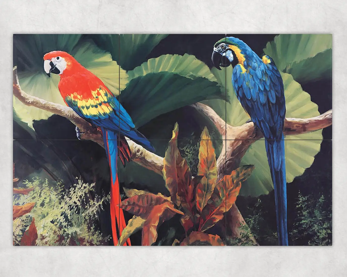Gossiping Wild Parrots in Tropical Forest Garden