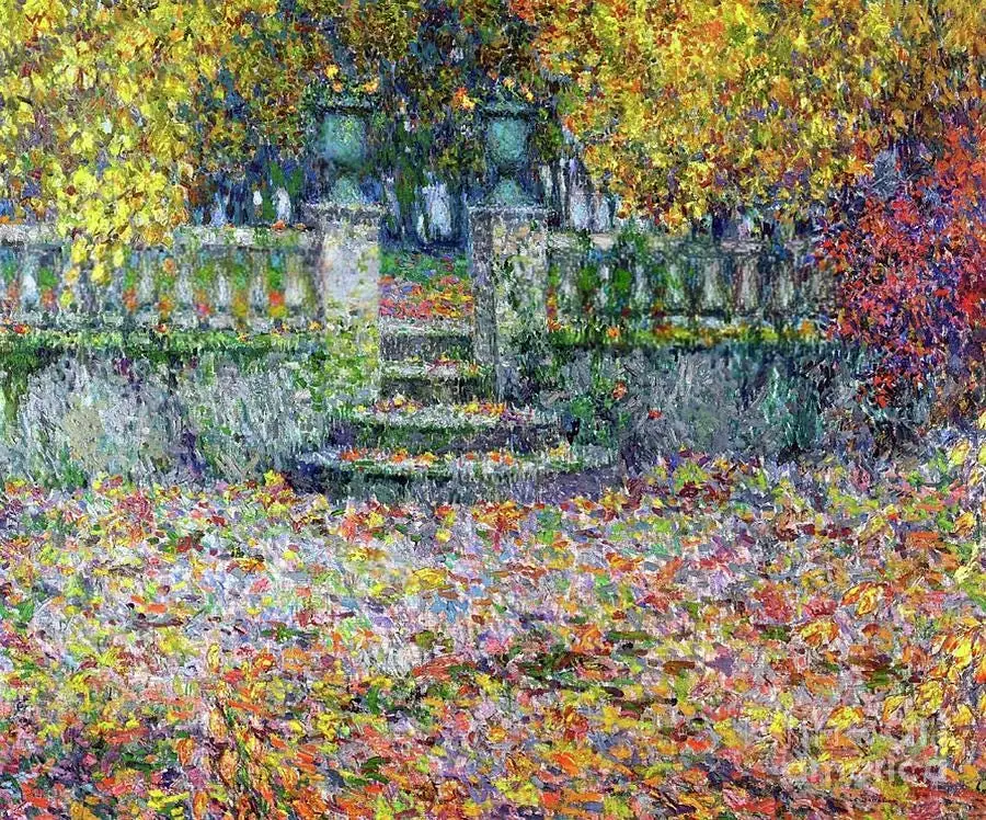 The Terrace in the Autumn Gerberoy Henri le Sidaner