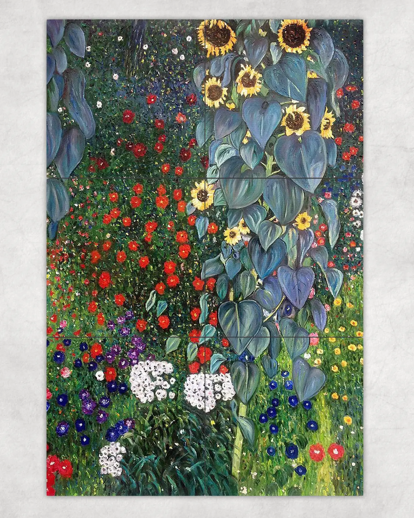 Gustav Klimt Garden with Sunflowers
