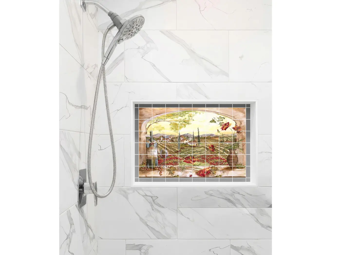 Tuscany Wine Poppies Garden Window View, Photo 3