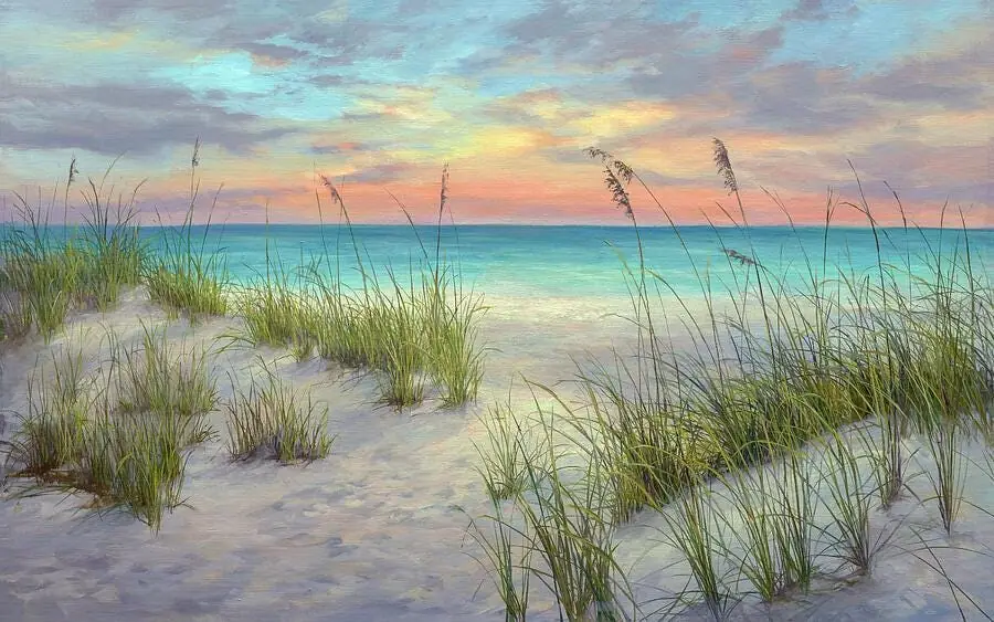 Colorful Morning Sea Oats