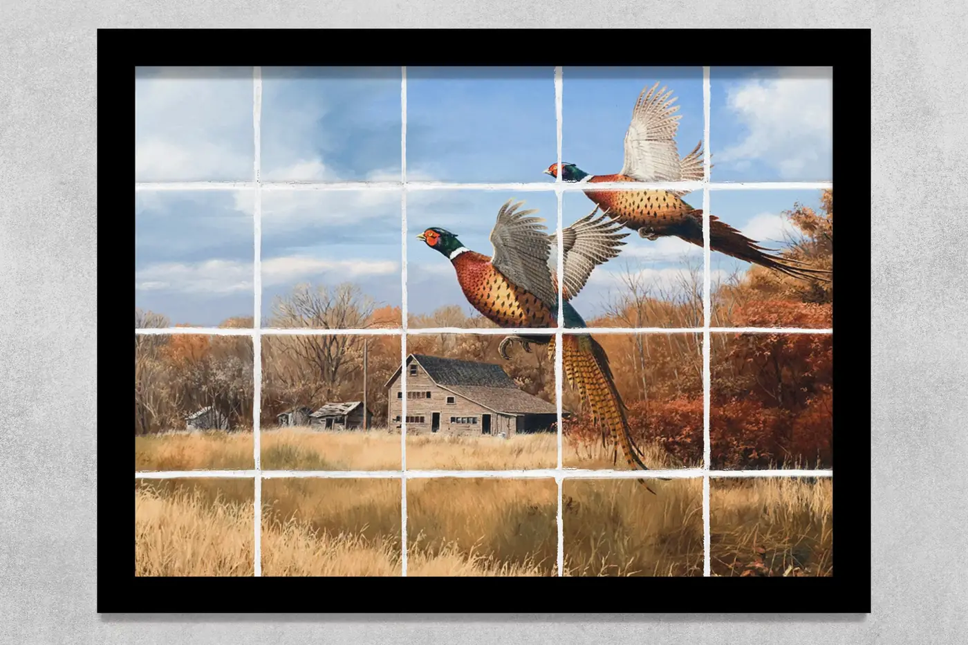 Flying Pheasants Birds in Farms Old Barn