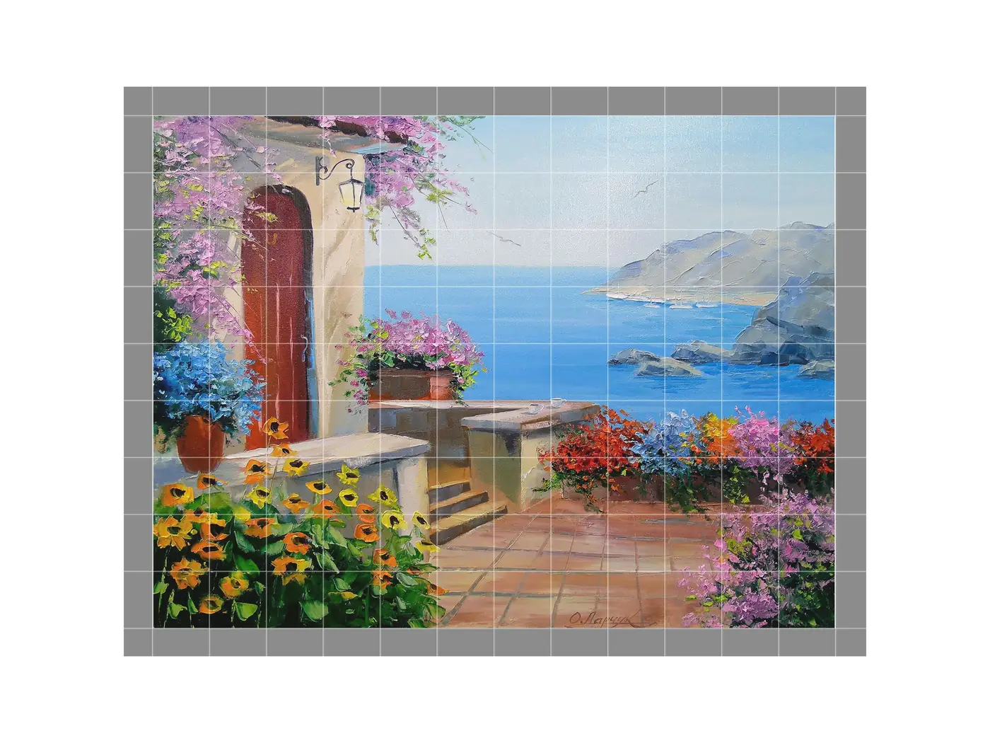Seaside Beach Cottage Garden Ocean View Seascape