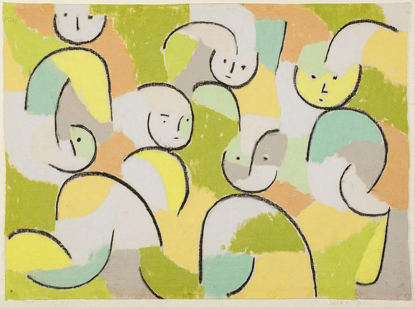 Paul Klee Sextett Der Genien Outdoor Decor