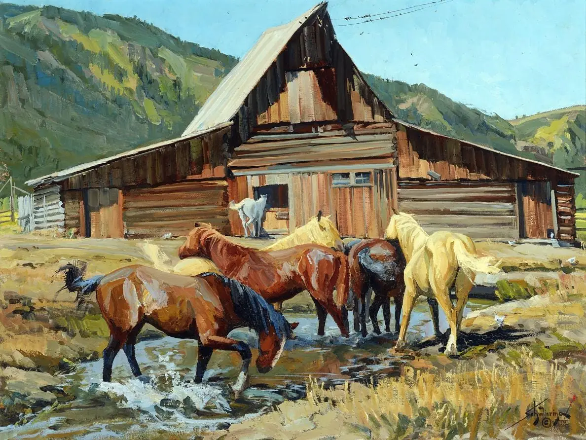 Horses Switchin' Flies Teton