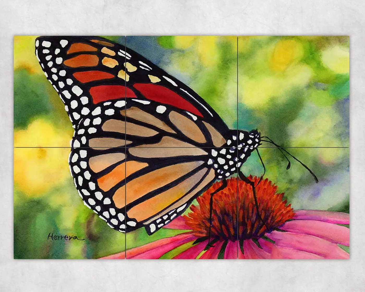 Monarch Butterfly in Flower Garden