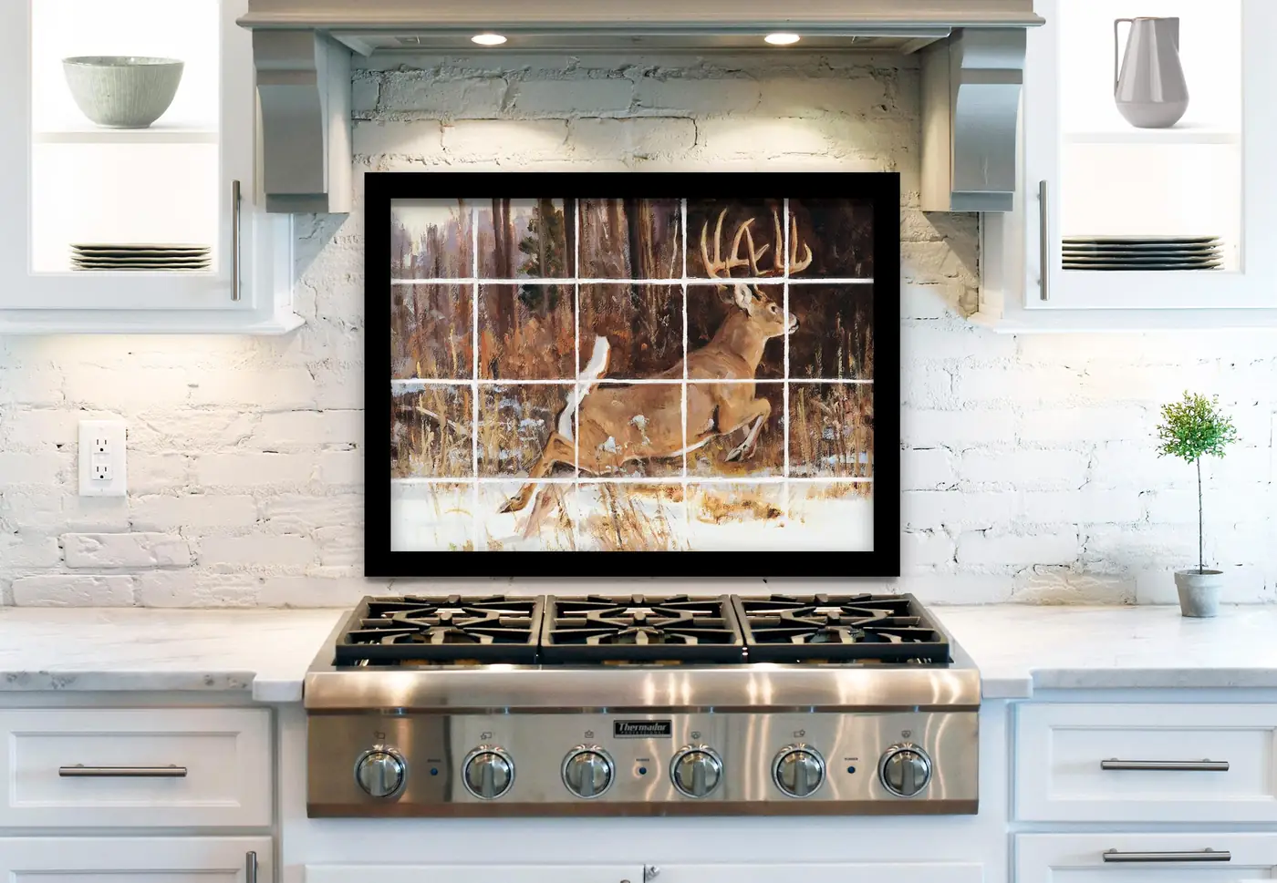 Whitetail Deer on the Move in Nature installed