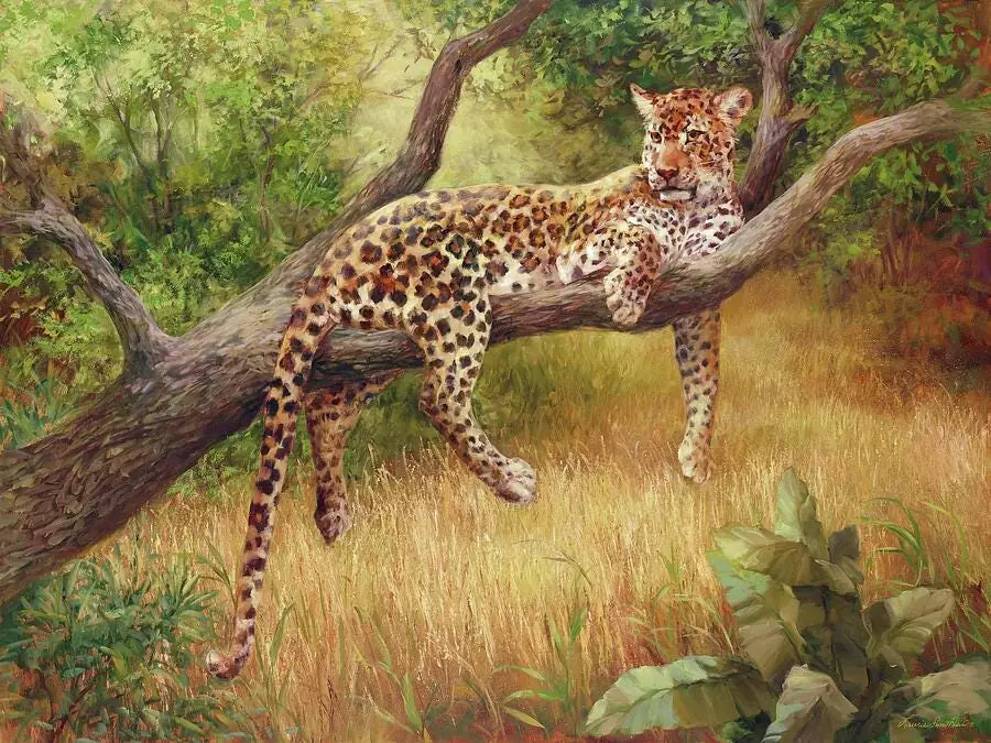 Leopard Resting on a Tree