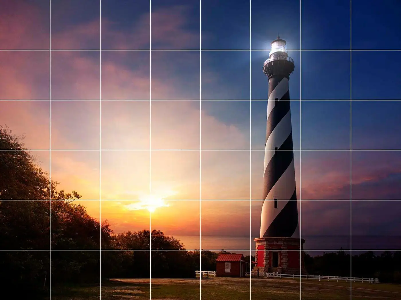 Cape Hatteras Lighthouse Sunset Sea North Carolina