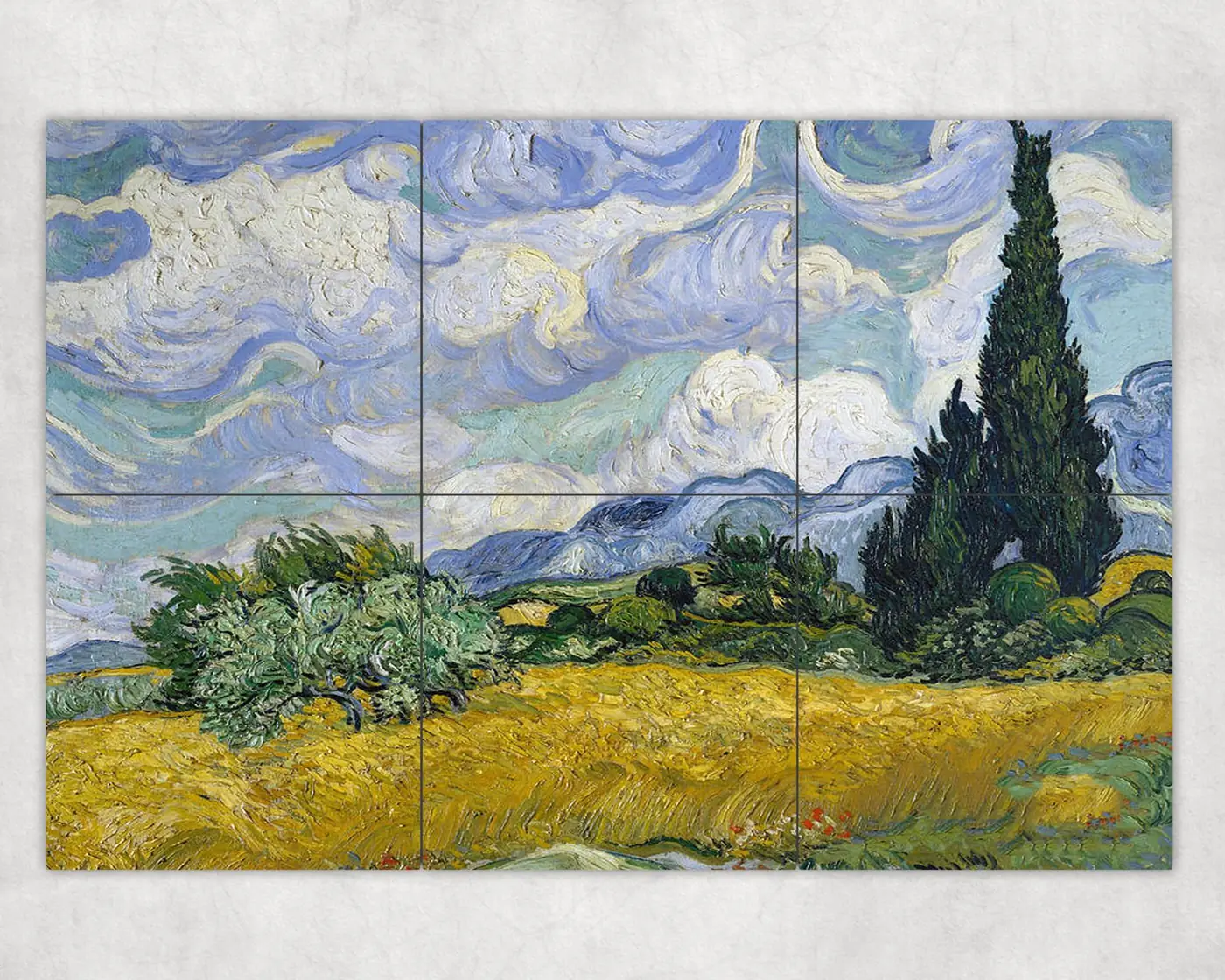 Wheat Field with Cypresses Vincent Van Gogh