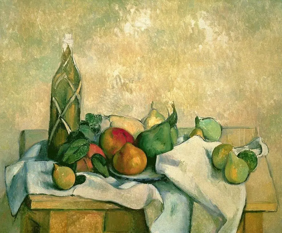 Still Life with Bottle of Liqueur Paul Cezanne