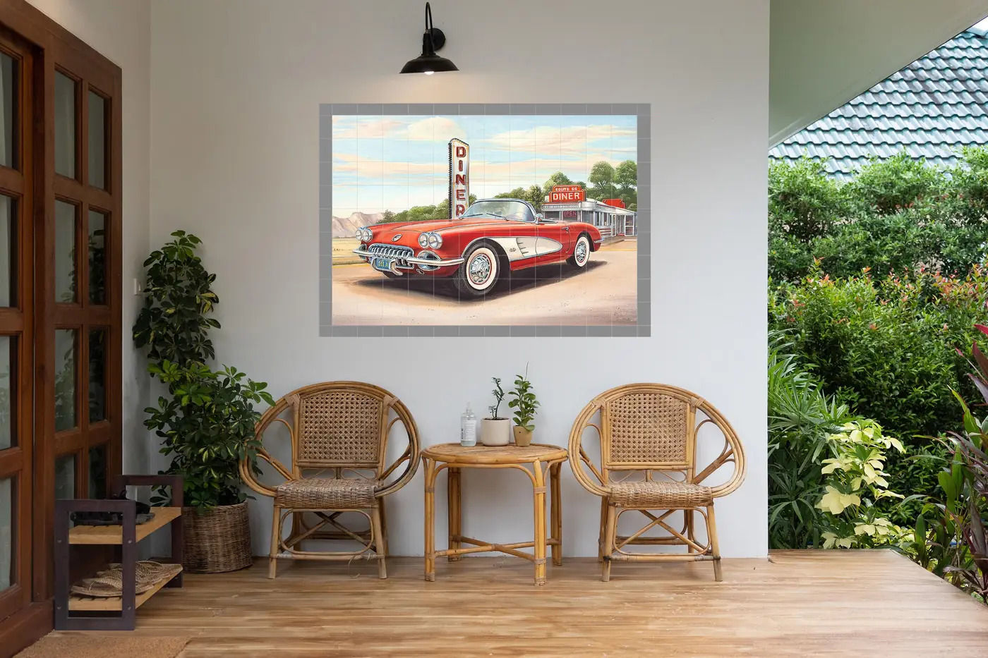 Diner and Red Classic Car, Photo 6