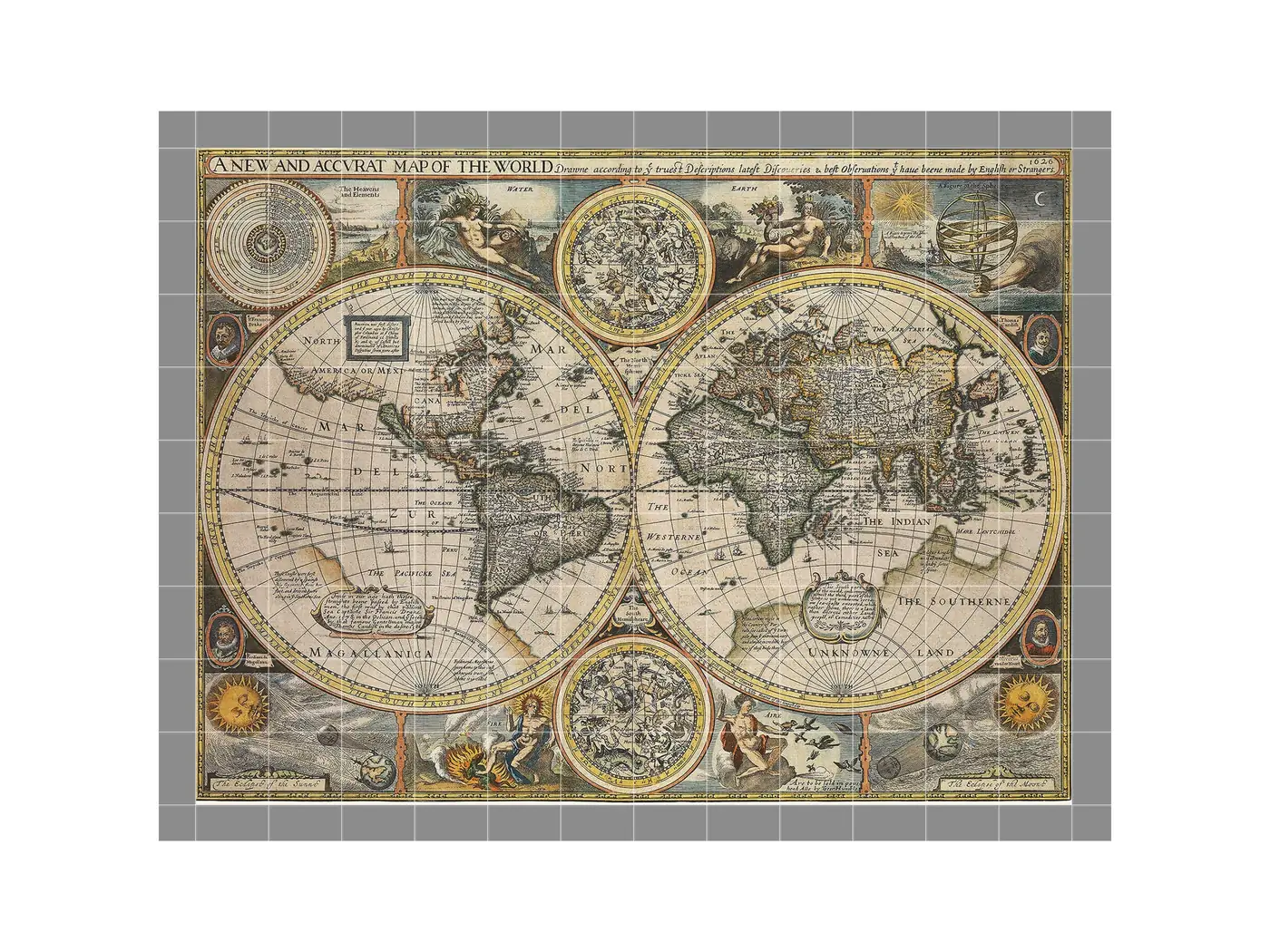 Antique Map of the World, 1626