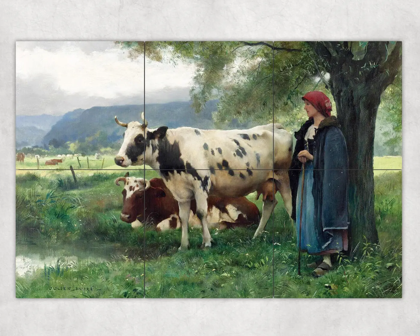 Peasant Woman with Cows Julien Dupre