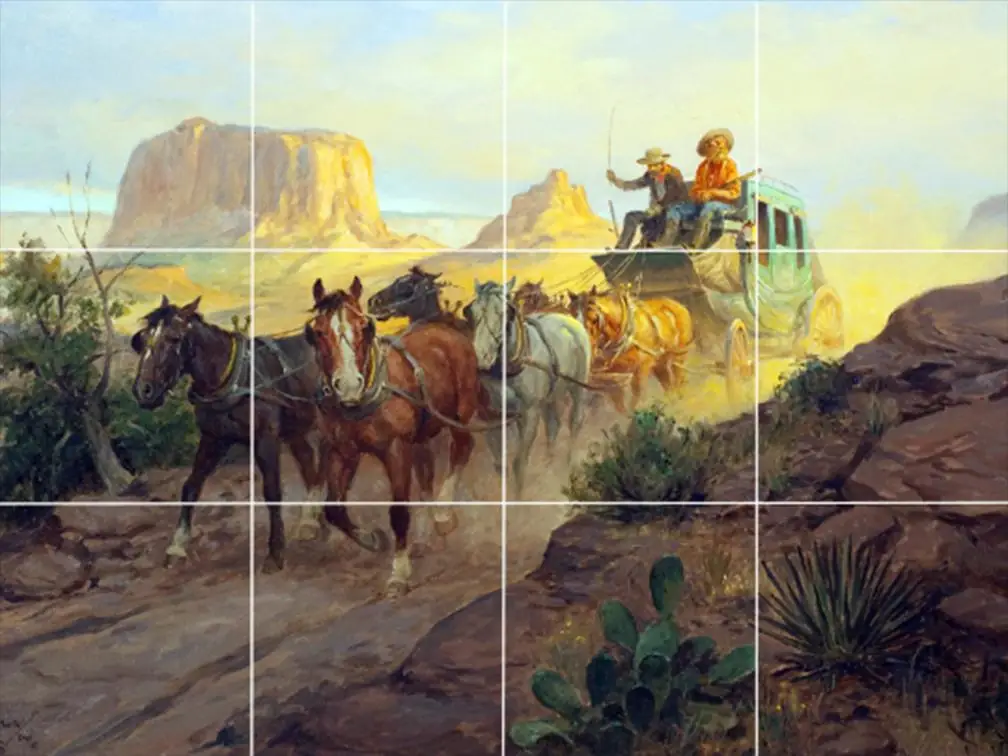 Stage to Red Rock Country Western Cowboys Dye