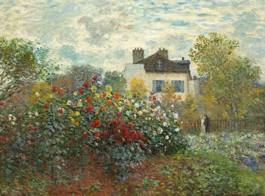A Corner of the Garden with Dahlias Claude Monet