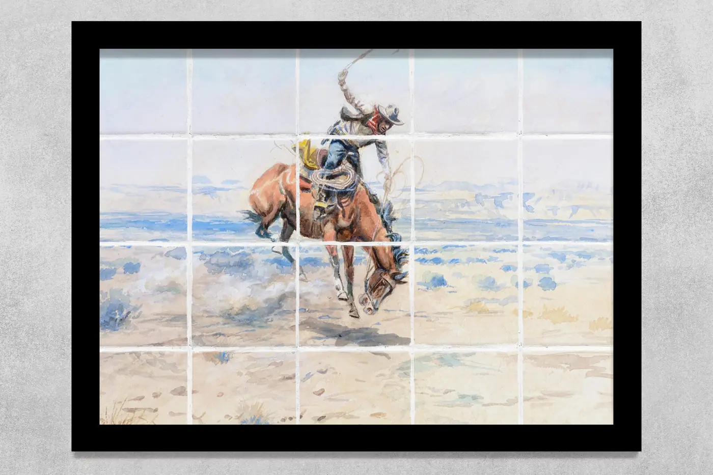 Bucking Bronc by Charles M. Russell