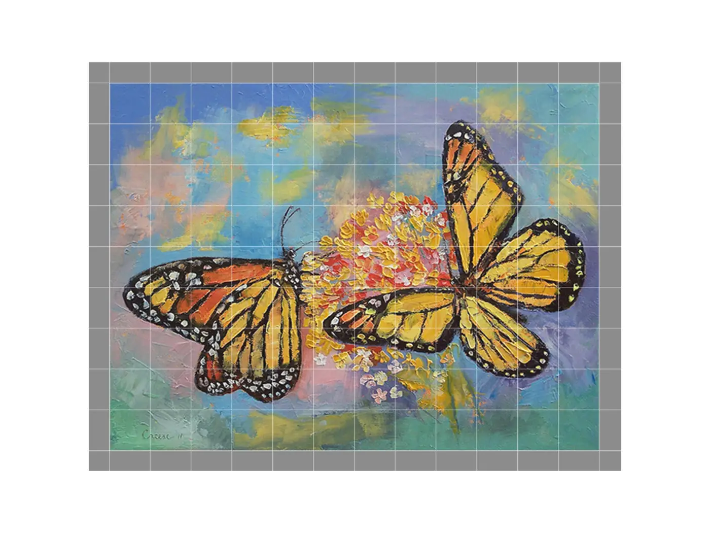 Monarch Butterflies Flower Garden