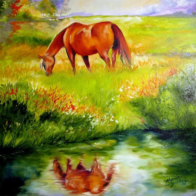 Peace, Wild Free Horse in Nature