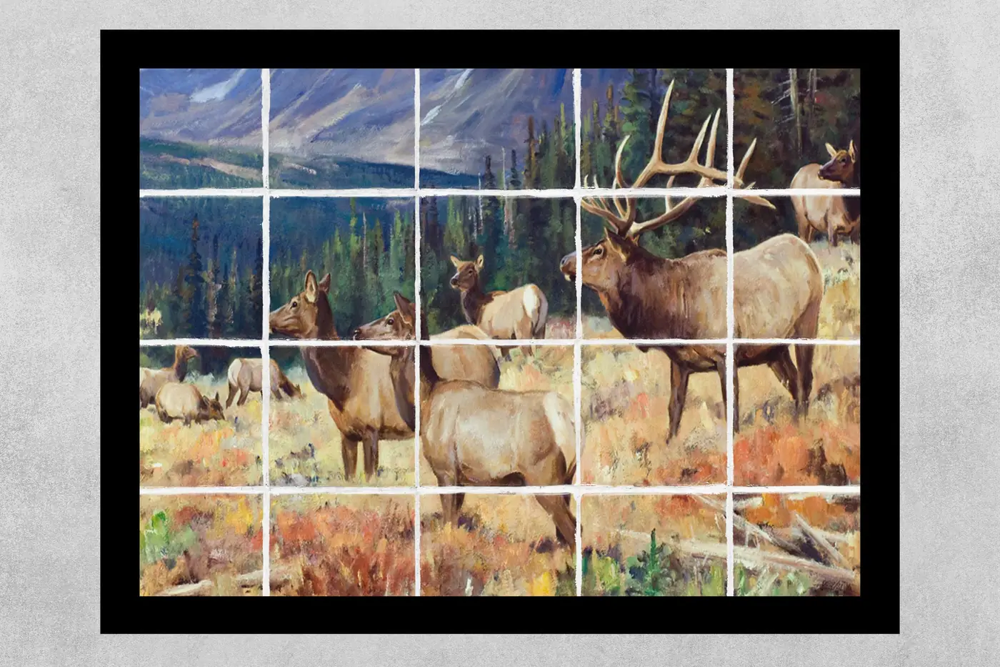 Elk Family, Wildlife Woodland