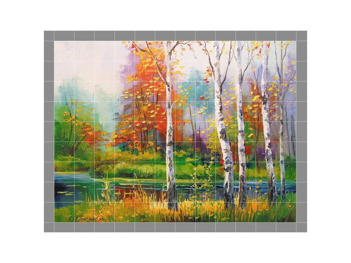 Autumn Birch Trees Forest Landscape