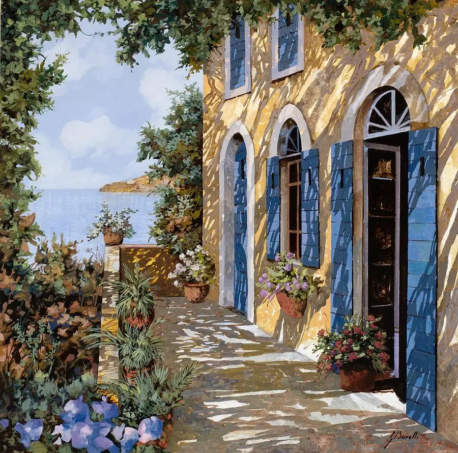 Tuscany Terrace Garden Mediterranean Sea View