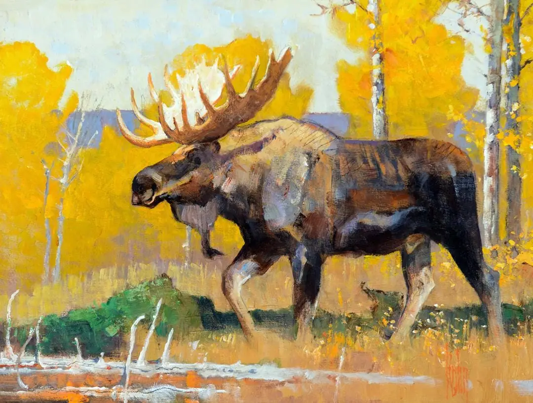 Moose in Autumn Gold