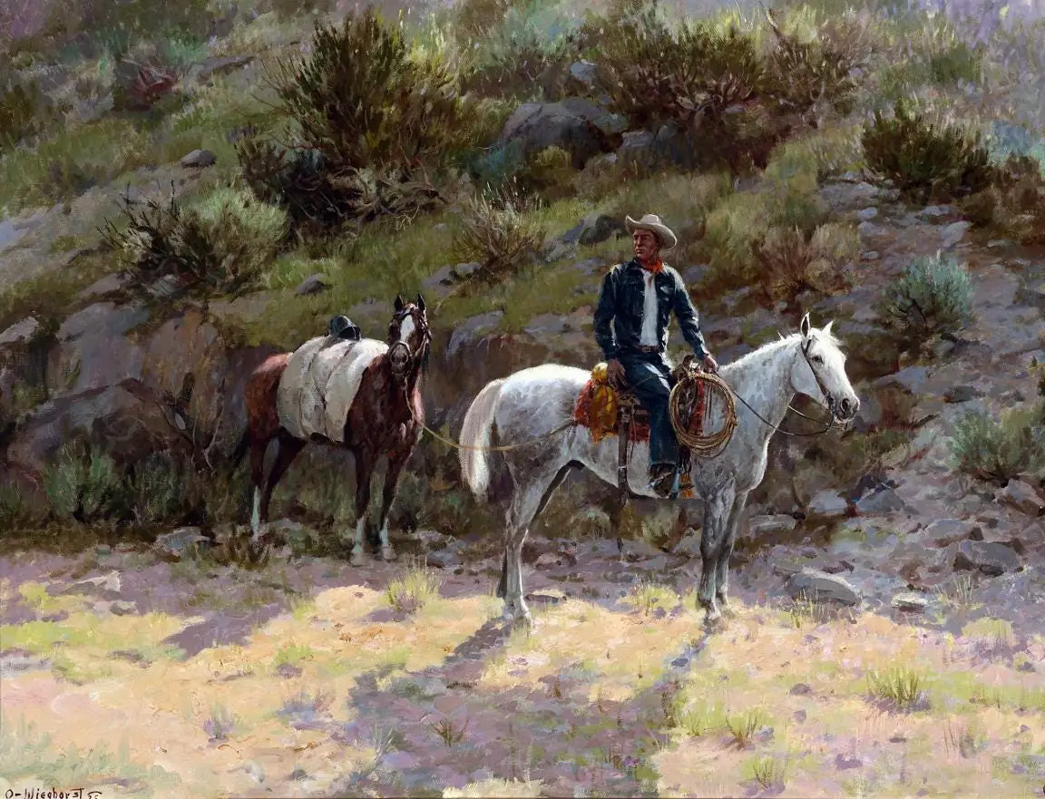 Drifting Cowboy by Wieghorst