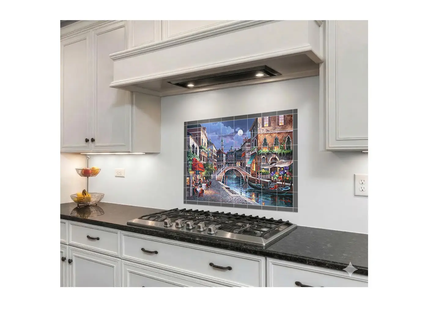 Streets of Venice at Night in Romantic Cafe Italy installed