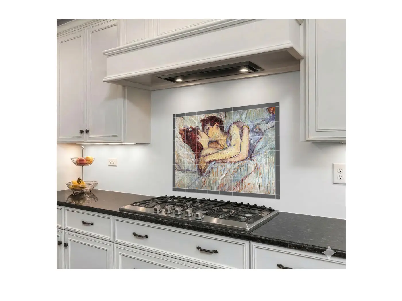 The Kiss Henri de Toulouse-Lautrec installed