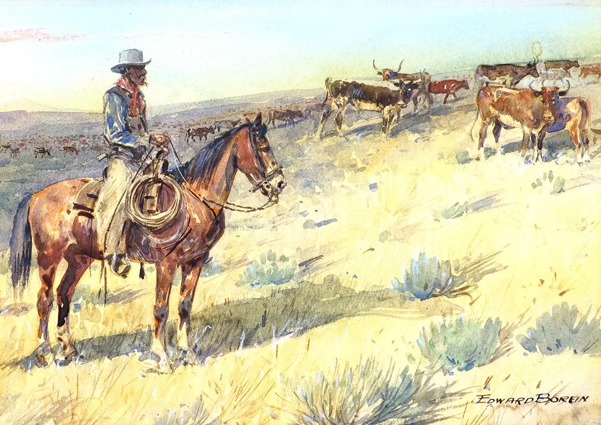 Edward Borein-Cattle Drive