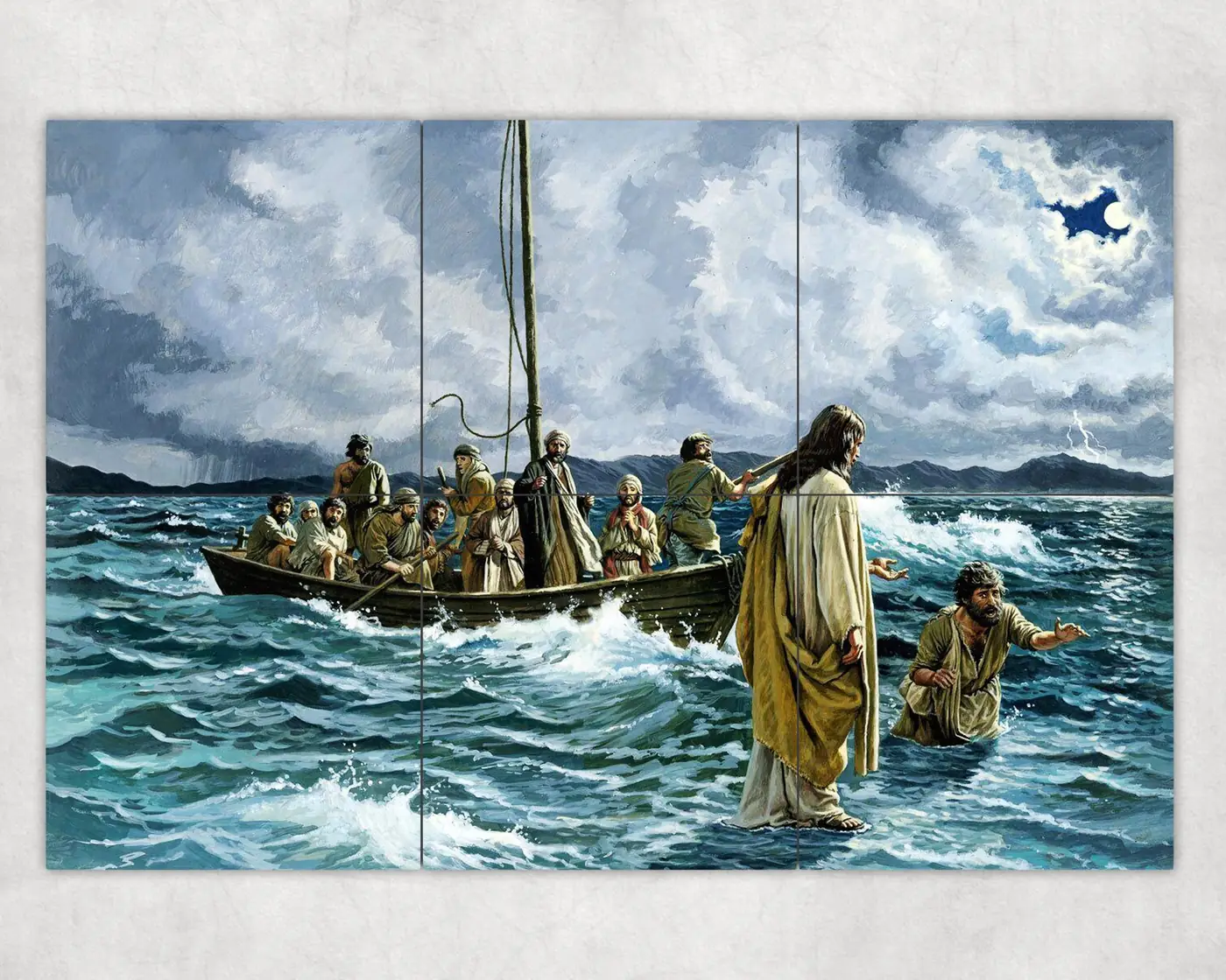 Jesus Christ and Peter Walking on the Sea of Galilee
