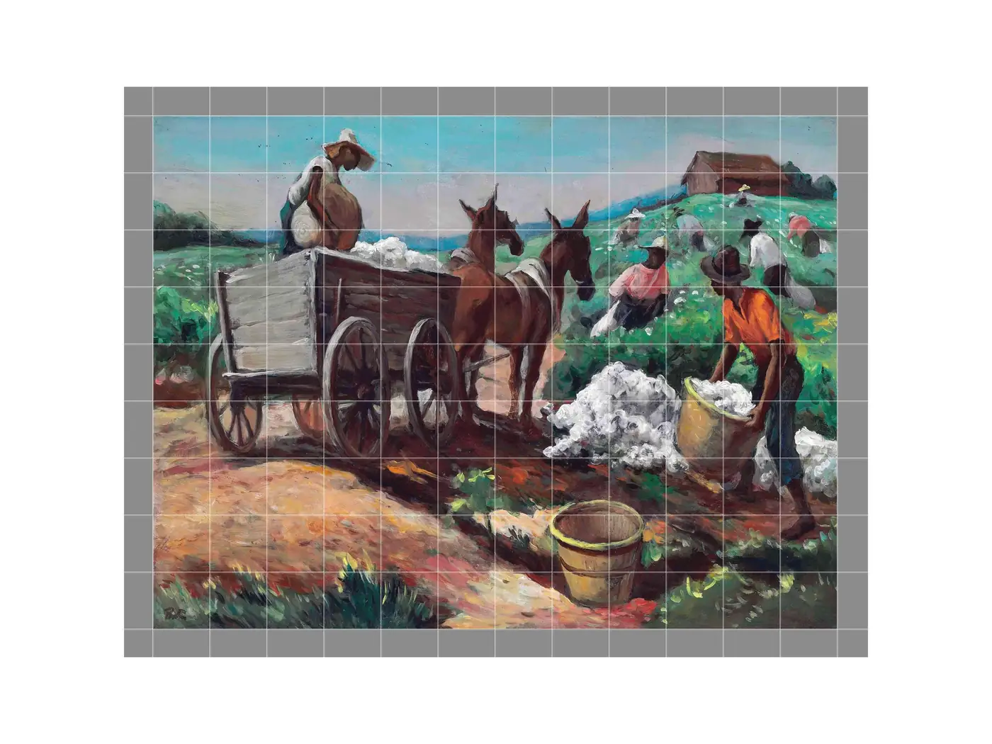 Thomas Hart Benton Cotton Picking and Loading