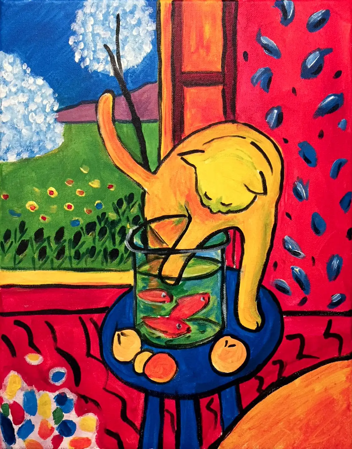 Matisse Chat Avec Poissons Rouge