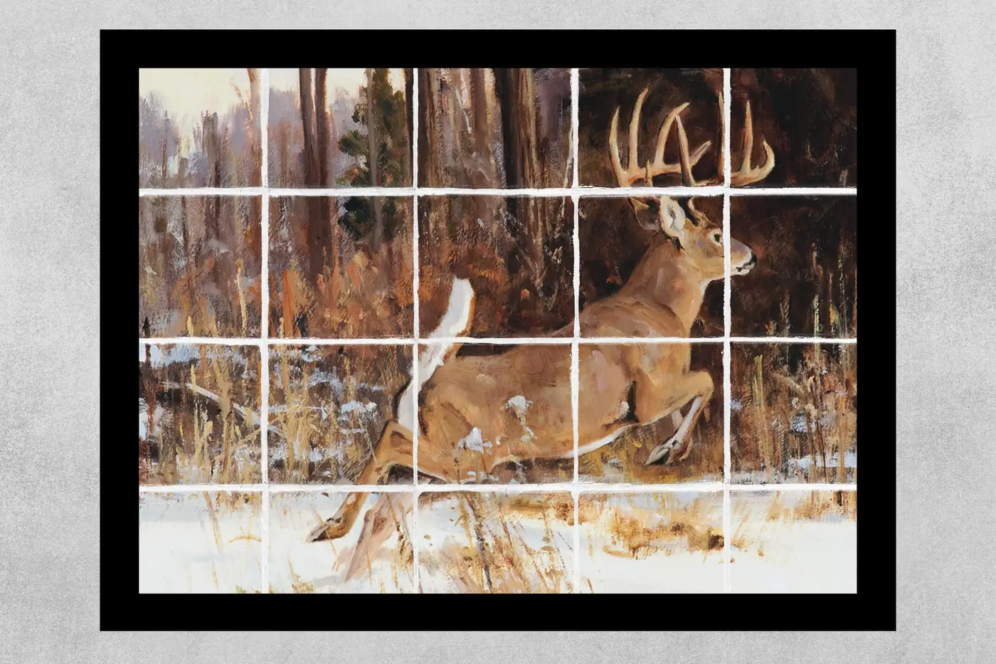 Whitetail Deer on the Move in Nature