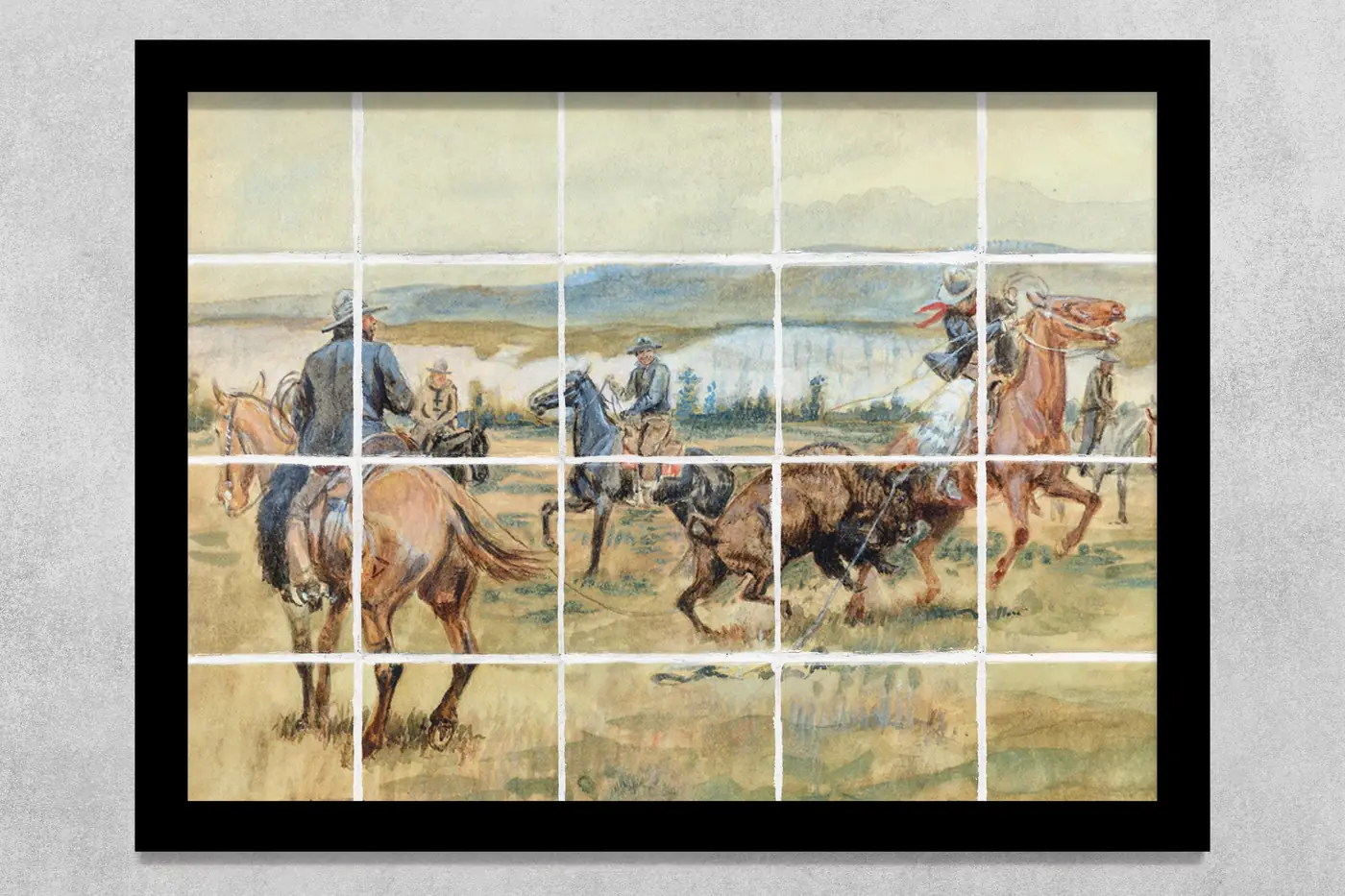 Pablo Buffalo Hunt by Charles M. Russell