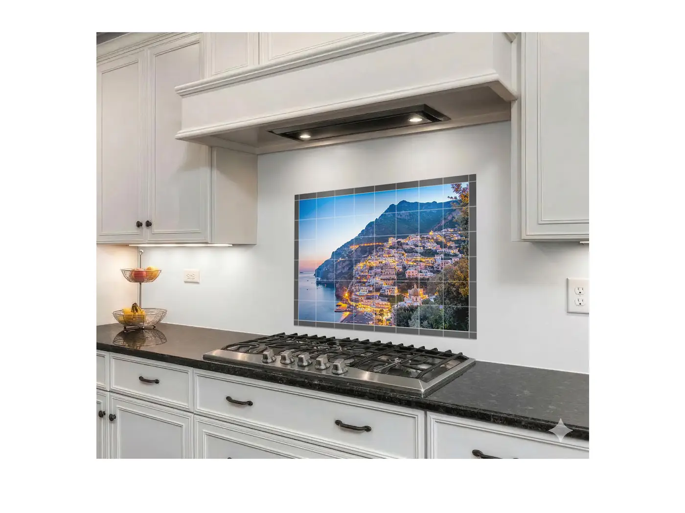 Sunset View of Positano Amalfi Coast installed