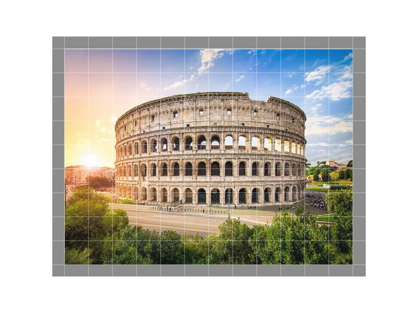 Colosseum at Sunset in Rome, Italy