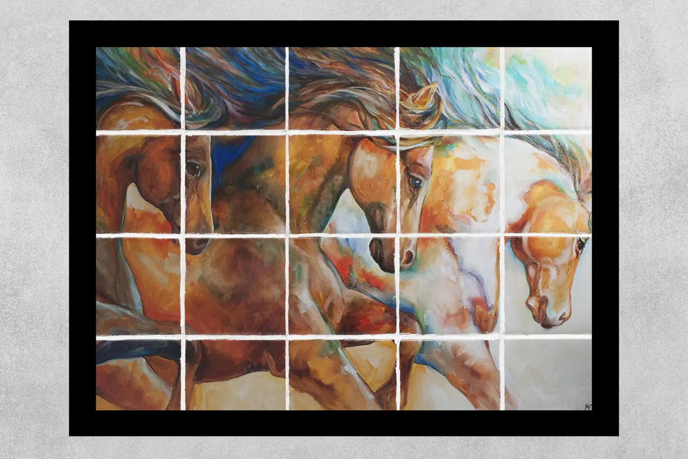 Galloping Wild Horses Trio Run