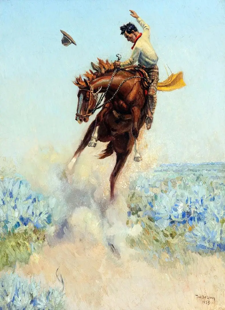 Cowboy Riding Bucking Horse