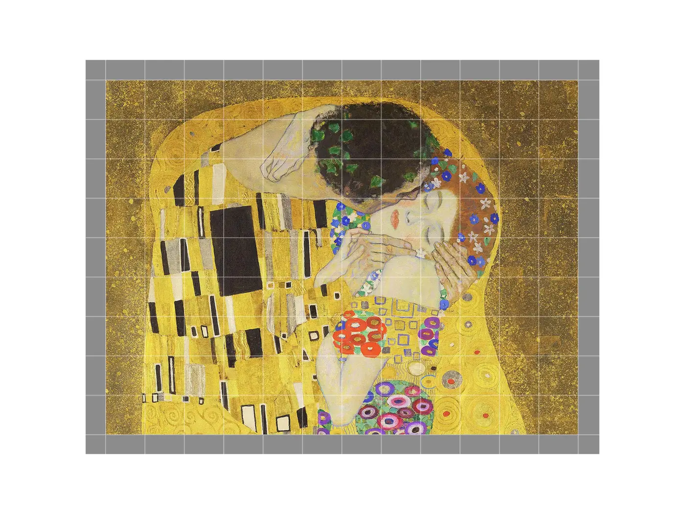 The Kiss (detail) III by Gustav Klimt