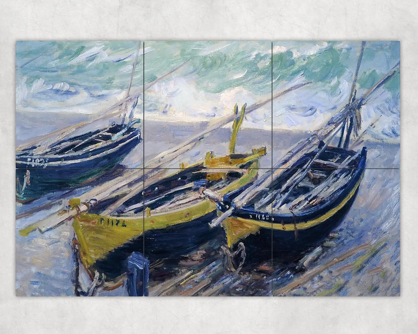 Three Fishing Boats Claude Monet