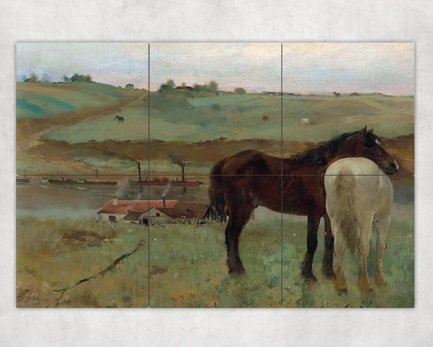 Horses in a Meadow Edgar Degas