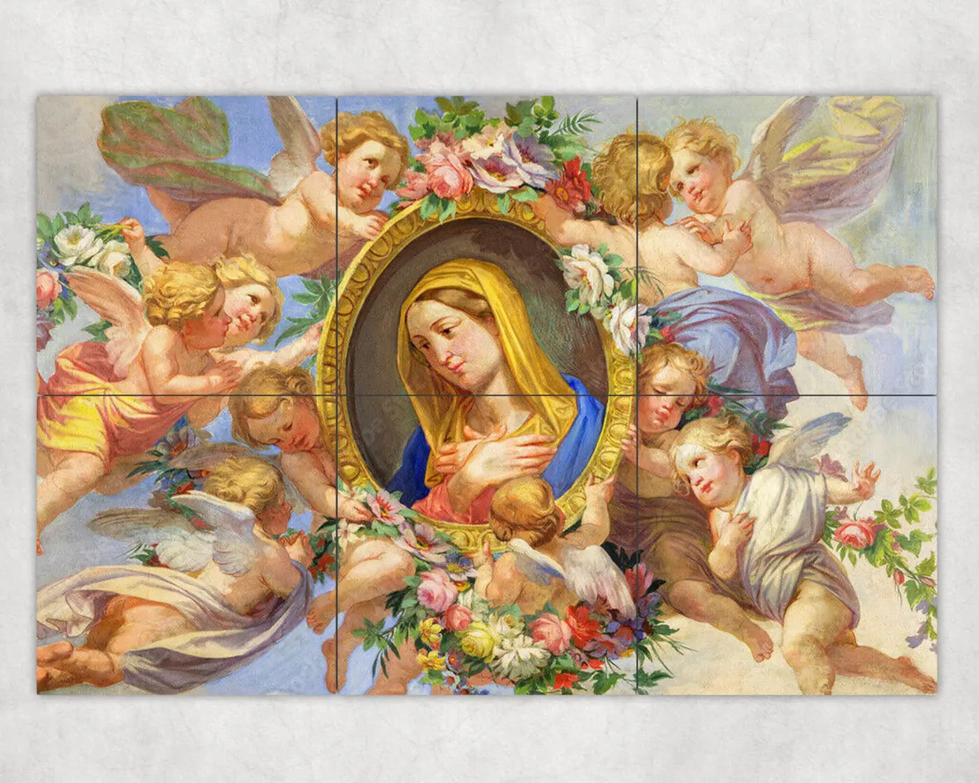 The Fresco of Virgin Mary Among the Angels